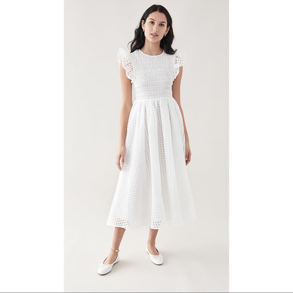 Shopbop white gingham dress